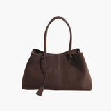 Women's Spacious Vegan Suede Shoulder Bag
