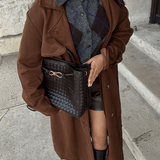 Women's Woven Vegan Leather Handbag