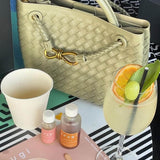 Women's Woven Vegan Leather Handbag