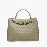 Women's Woven Vegan Leather Handbag