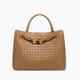 Women's Woven Vegan Leather Handbag