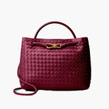 Women's Woven Vegan Leather Handbag