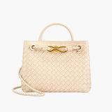Women's Woven Vegan Leather Handbag