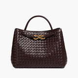 Women's Woven Vegan Leather Handbag
