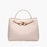 Women's Woven Vegan Leather Handbag