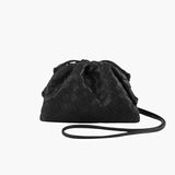 Women's Woven Vegan Leather Compact Shoulder Bag