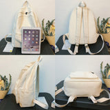 Women's Water-Repellent Canvas Backpack with Laptop Pocket
