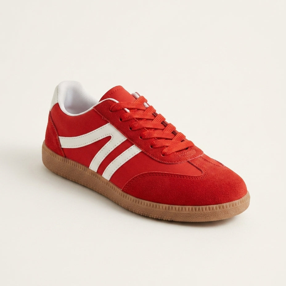 Women's Retro Panelled Chunky Lace-Up Sneakers