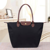 Women's Spacious Oxford Zip-Top Shoulder Bag