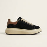 Women's Suede-Look Lace-Up Platform Sneakers