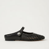 Women's Woven Instep Strap Flat Mules