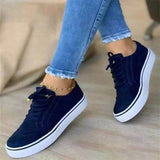 Women's Lace-Up Perforated Low-Top Chunky Sole Sneakers