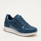 Women's Side Zip Cushioned Sole Sneakers