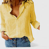 Floral Print V-Neck Long Sleeve Blouse