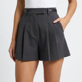 Women's High-Waist Wide-Leg A-Line Shorts