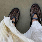 Mesh Strap Ballet Flats – Lightweight Comfort Meets Modern Elegance
