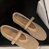 Mesh Strap Ballet Flats – Lightweight Comfort Meets Modern Elegance